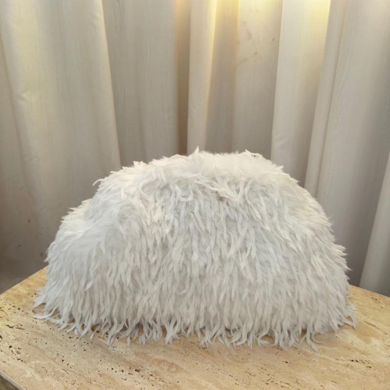 Market-6 Pluizige Pluche Clip Clutch Fuzz Clutch Tas Kwastje Ontwerp Avondfeest Clip Tas Grote Capaciteit Dames Portemonnee