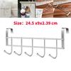 Bold Stainless Steel 5-Hook Cabinet Door Back Hook Small Space Saver for Room Clothes Towel Storage 24.5x9x2.39 Cm