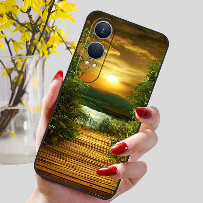 For OnePlus Nord CE4 Lite 5G Case Flowers Silicon Soft TPU Phone Cases for One plus Nord CE 4 Lite 4Lite Protect Bumper Covers