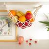 Under Cabinet Fruit Hammock Boho Woven Hanging Vegetable Hammock Household Hanging Kitchen Storage Basket Organizer