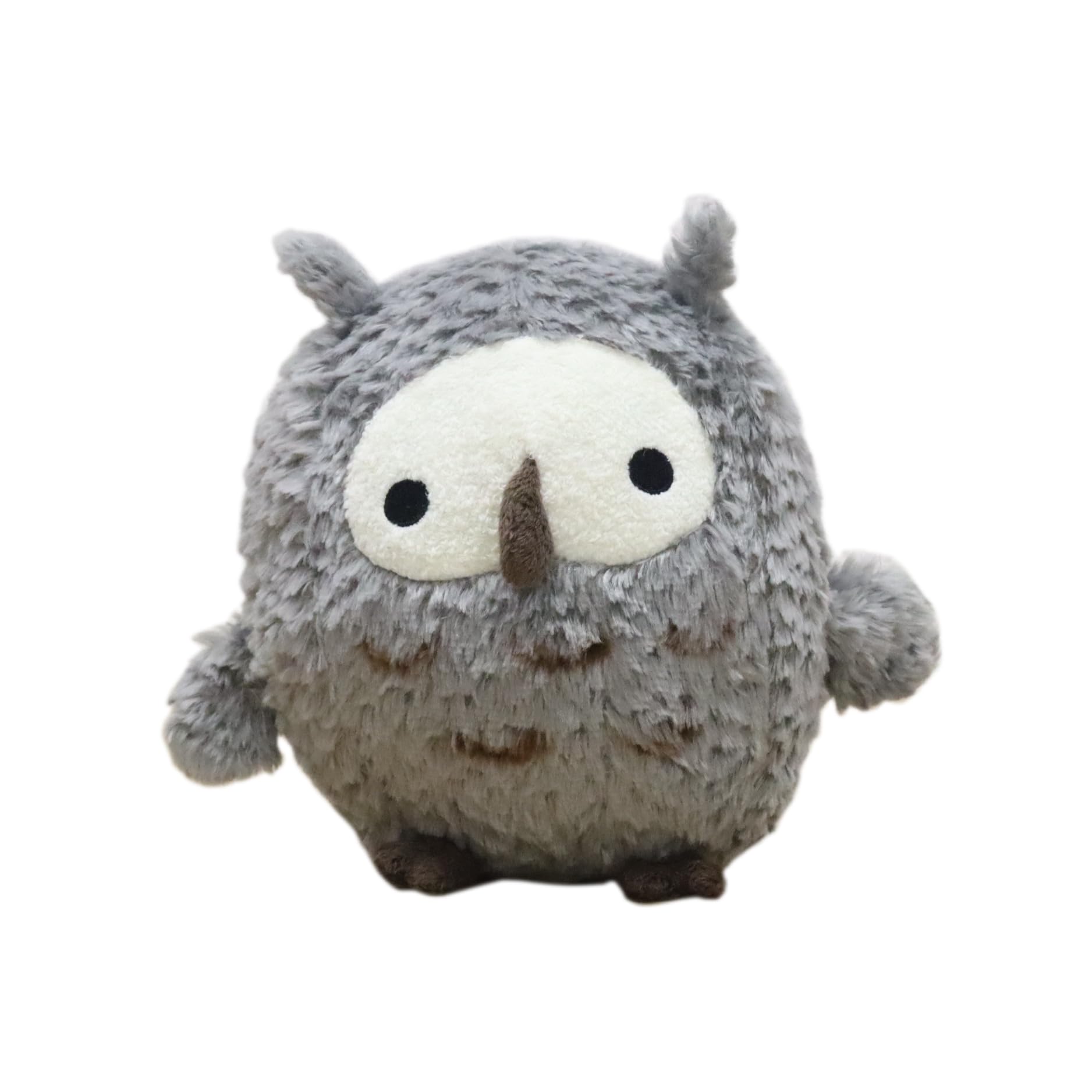 

Shinada Round Owl (L) Plush Toy, Gray, Bright and Clear