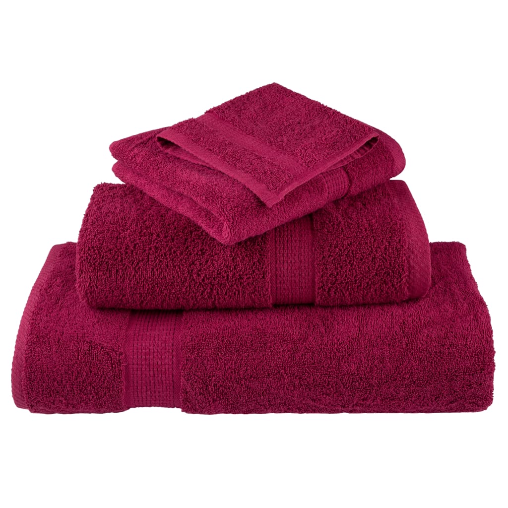 Premium Towels SOLUND 2 pcs. Bordeaux 50x100 cm 600 g m²