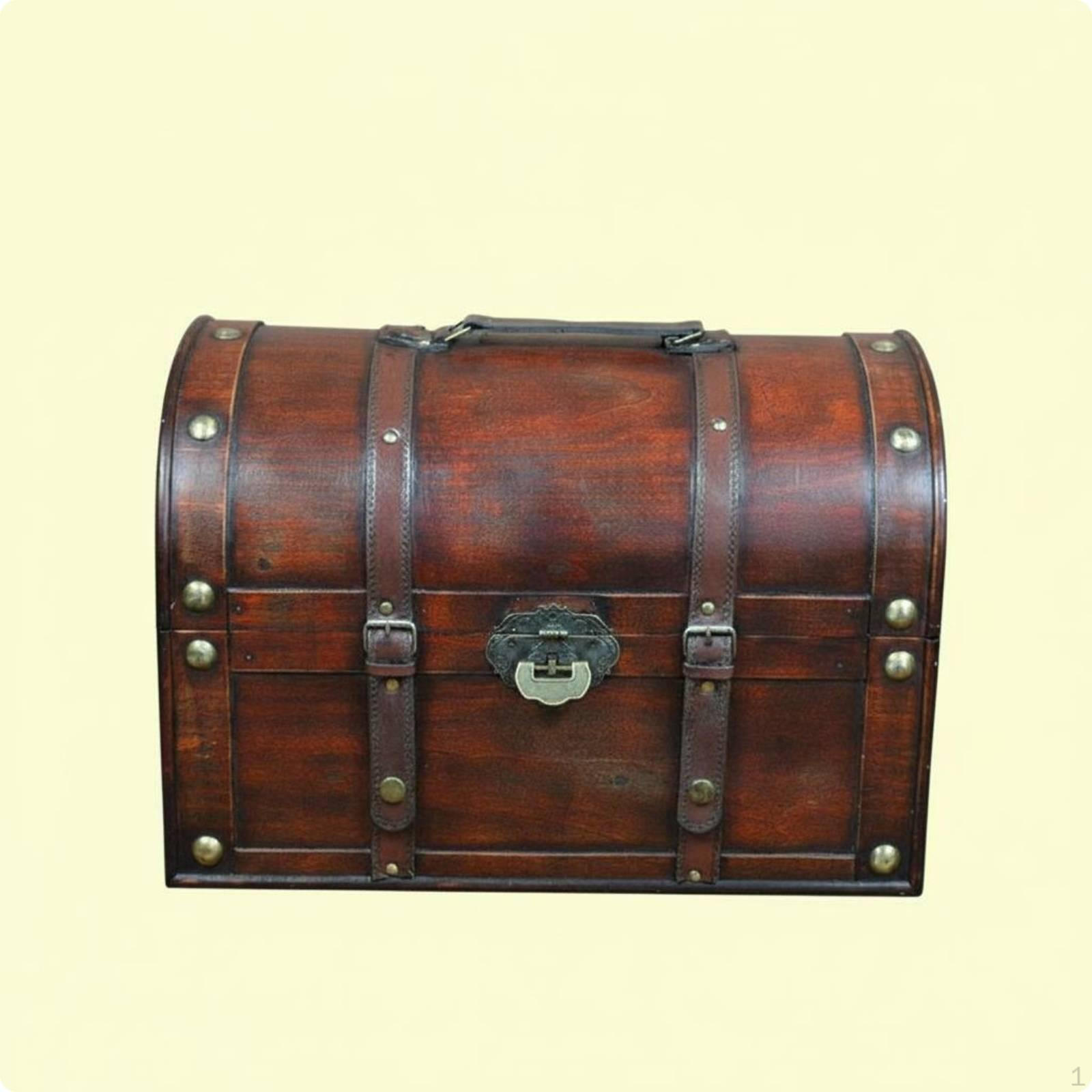 Faux Rosewood Storage Chest Curved OldWorld