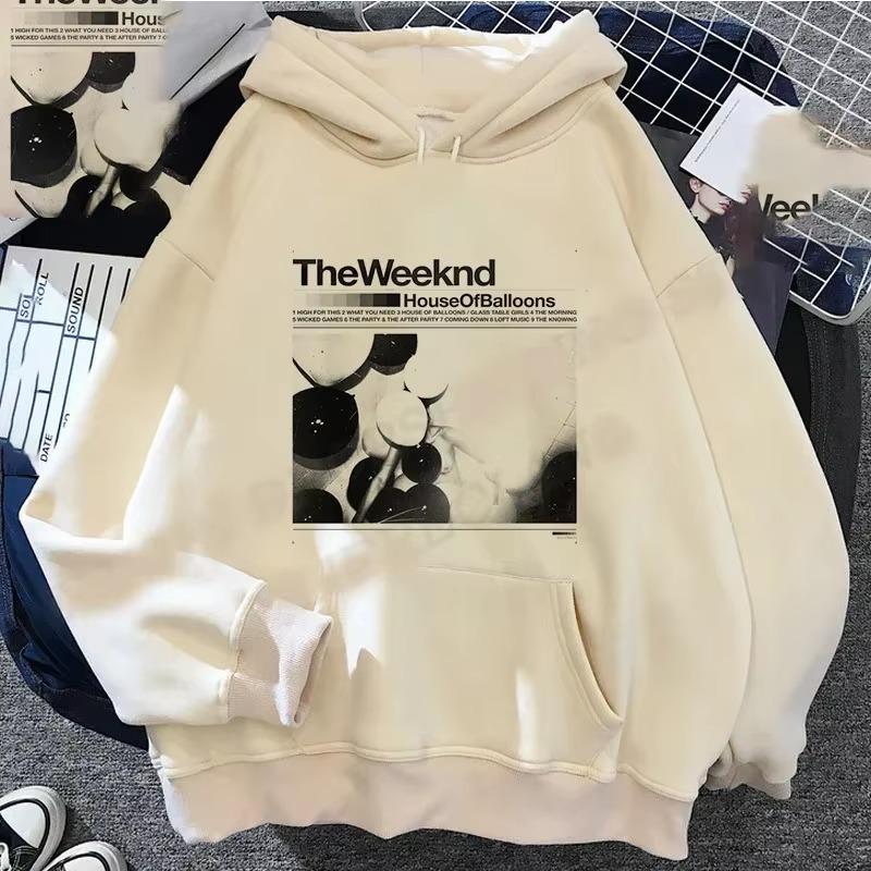 Singer The Weeknd Men's Sweatshirt Autumn and Winter Street Leisure Fitness Jogging Sports Adult Hooded Pullover