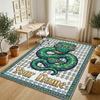 Snack Jar Theme Soft Crystal Velvet Rug Custom Name & Text Print Non Slip Floor Rug for Bedroom Living Room