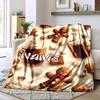 Gingerbread Hot Cocoa Delight Throw Personalized Name Comfortable For Sofa Couch Office Bed Picnics All Season Use Digital Print Gift For Travel Home