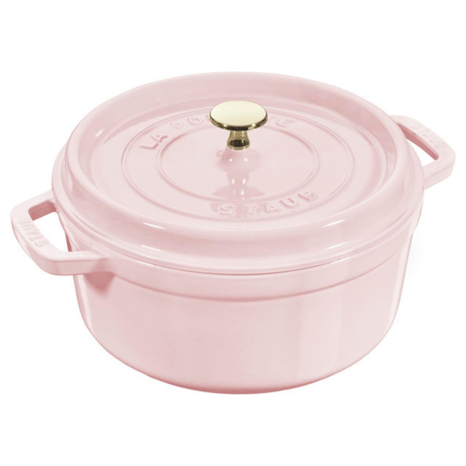 

staub Cocotte Round Sorbet Rose Pink Two Hand Cast Enamel Pot IH Compatible Japanese Product with Serial Cocotte Round Sorbet Rose Pico 20cm