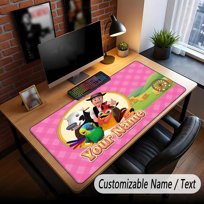 Custom Name Text Big Mouse Pad,La Granja de Zenón Soft Non Slip Extended Desk Mat For Home Office