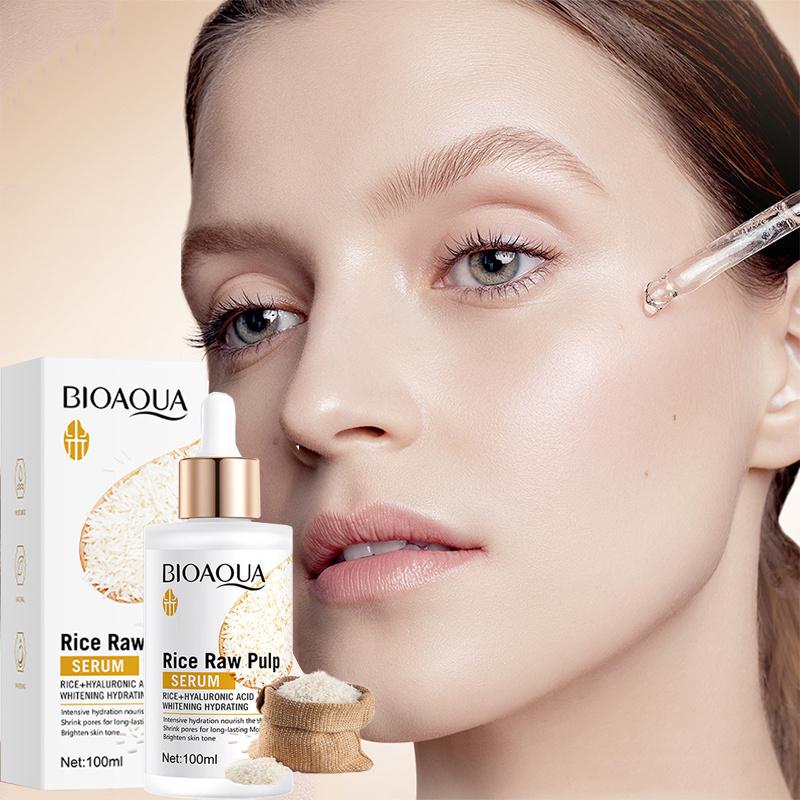 Rice Pureed Hyaluronic Acid Serum with Niacinamide Deeply Nourishes and Hydrates Skin for Lasting Moisture