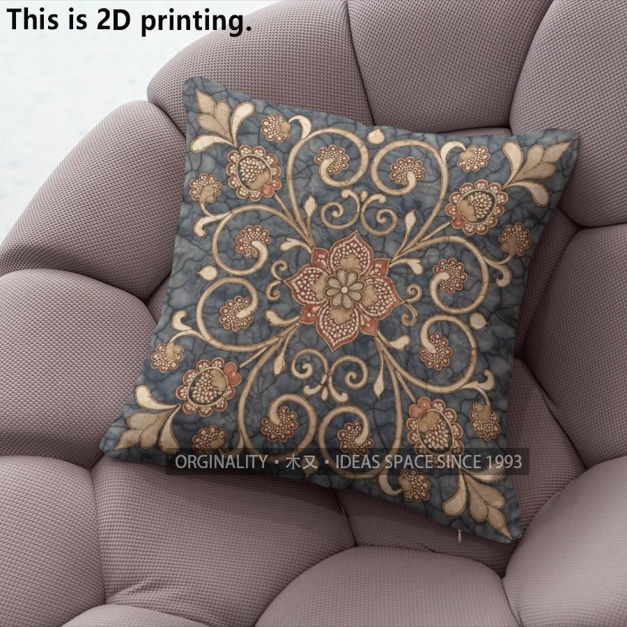 Vintage Boho Floral Pillow Covers Pattern Cushion Cover Suitable for Sofa Bedroom Car Pillow Cover