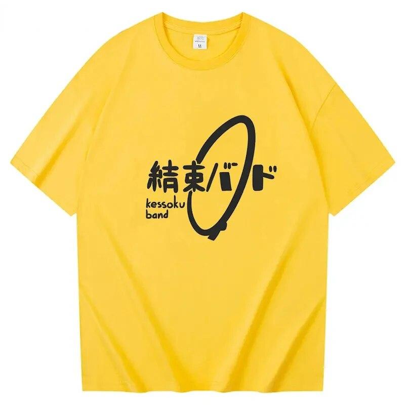 Gothic Streetwear Anime Bocchi The Rocki T-shirt Funny Manga Graphic Hitori Gotou Print Tee Shirt Cool Unisex Women Cotton T-shirts