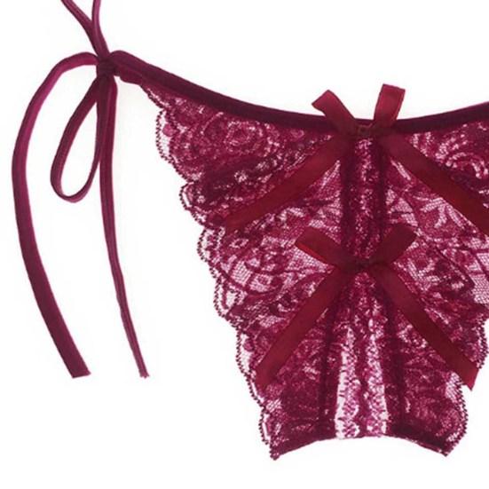 Panty Sexy Erotic Hollow Lace See-through Thong