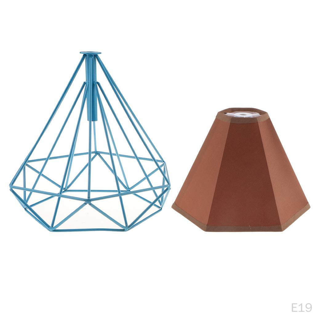 Metal Diamond Bulb Guard Lamp Cage Light Lampshade 12 Colors