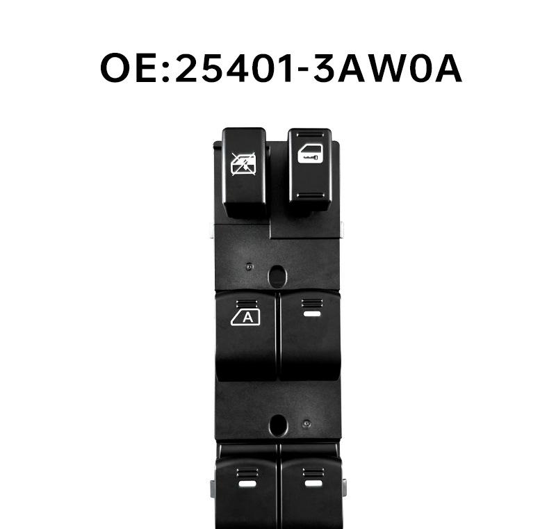25401-3AW0A Car Window and Glass Lifter Switch for Nissan Sunny/Qashqai