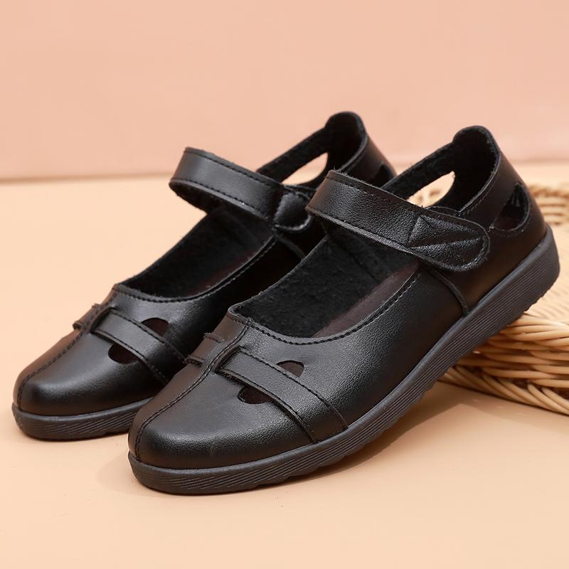 Sandals Summer Breathable and Comfortable Women's Leather Shoes Single Shoes