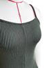 Women Solid Ribbed Two Piece Set Long Sleeve Hooded Cape + Pockets Spaghetti Straps Playsuits Fashion Stretch Streetwear Suits