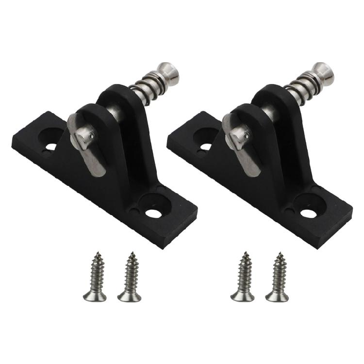 Quick Release Bimini Top Deck Hinge Black Nylon Mounting Base with Screws for Boat Awning and Shade Top Service Work