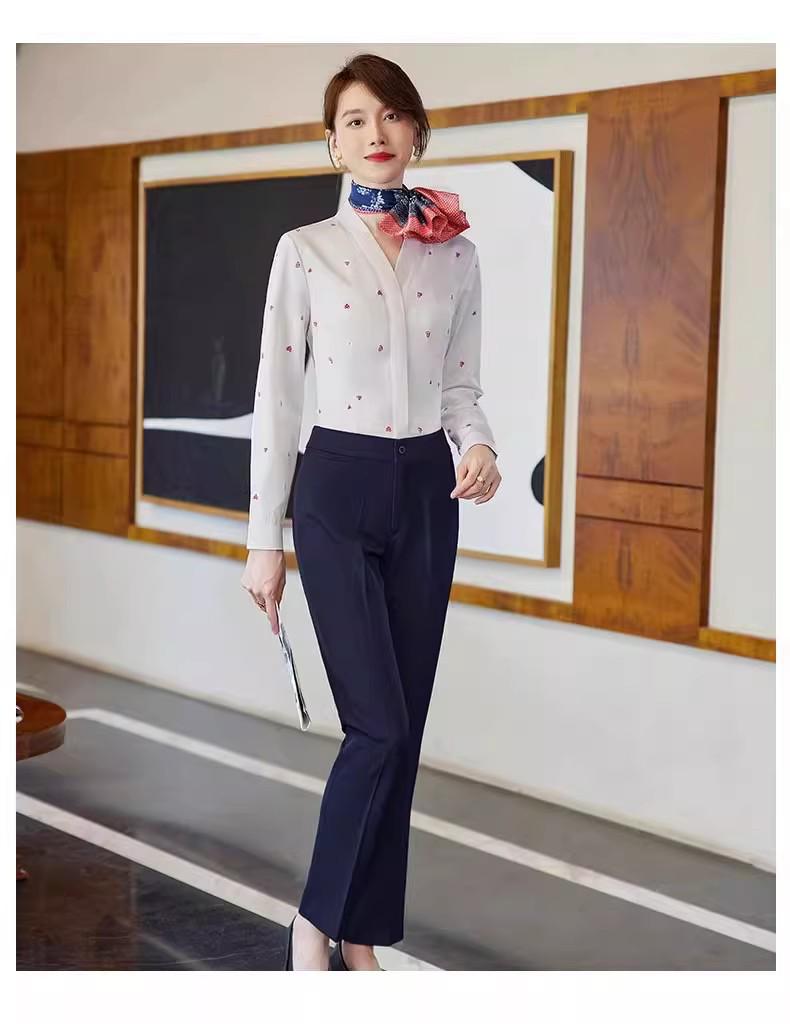 China Southern Airlines Flight Attendant Professional Suit: High-End Rose Red Vest and Dress Reception Uniform