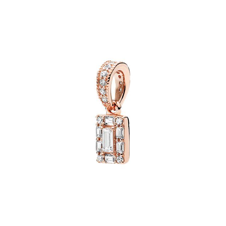 Pandora Rose Gold Crystal Icicle Pendant Women Jewelry 387543CZ Rose Gold