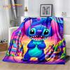 Coperta morbida in flanella con Stitch mostro cartone animato, Coperta da lancio Coperta comoda per picnic Letti Divano Casa Camera da letto Regalo Bambino