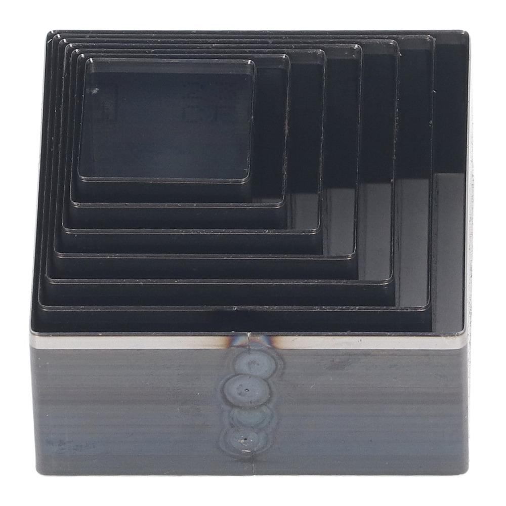 7dílná sada děrovačů z uhlíkové oceli, čtvercový tvar, dutý vykrajovač pro DIY kožedělné řemeslo