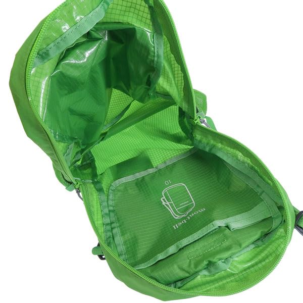 Montbell Light Pack 10 Backpack, Pocketable, A4 Compatible, Lightweight, Compact, Foldable, for Men and Women, Activity and Travel, 1133469 (Green