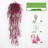 Wall-Mounted Artificial Hanging Vines with Spider Plant in Basket for Living Room Decor
