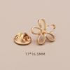 High-End No-Sew Clover Bow Brooch for Shirt Collars