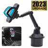 Auto-Becherhalter Handyhalterung mit erweiterbarer Basis, drehbar, höhenverstellbare Handy-Klemme, Zubehör für SUV, LKW, Automobile