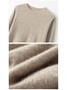 Men's Pure Cashmere Round Neck Sweater: Thick, Loose-Fit, Solid Color Knit for Autumn and Winter.