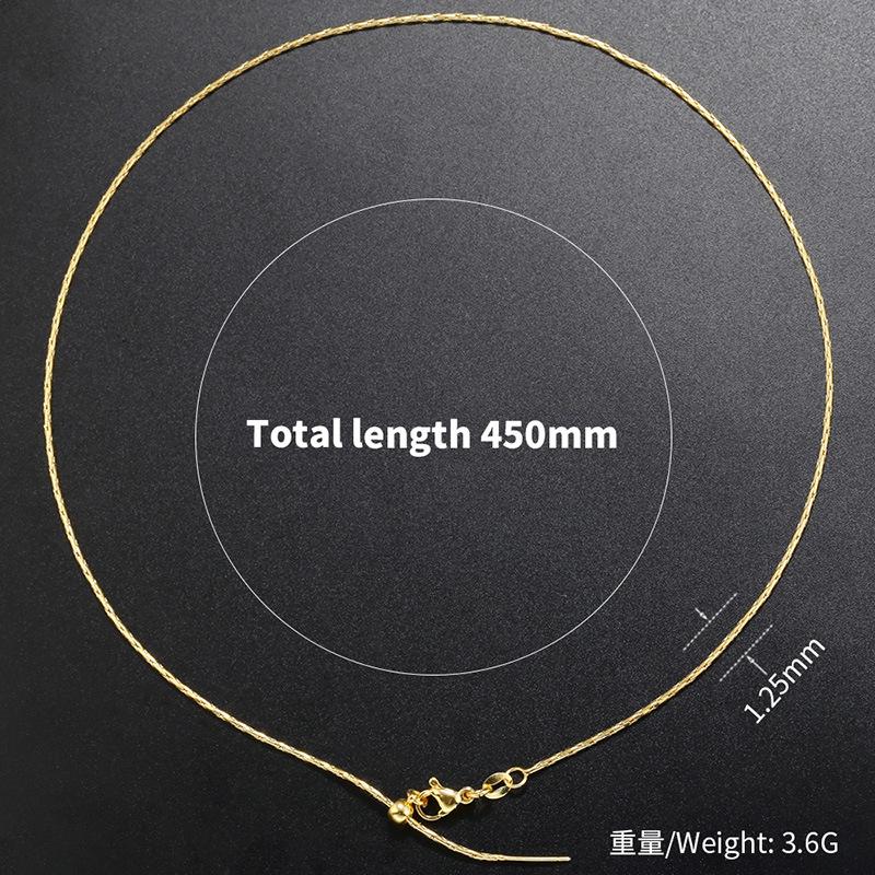 Messing Vergoldet Armband Halskette Einfache Schlangenkette Verstellbare Länge Farberhaltend DIY Armband Halskette Vl243