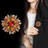 1 Stück Kreative Kristallglas-Anstecknadeln Stilvolle Strass-Blumenbroschen Für Damen Veranstaltung Lustig Luxusgeschenke Neujahr Freunde Dekoration