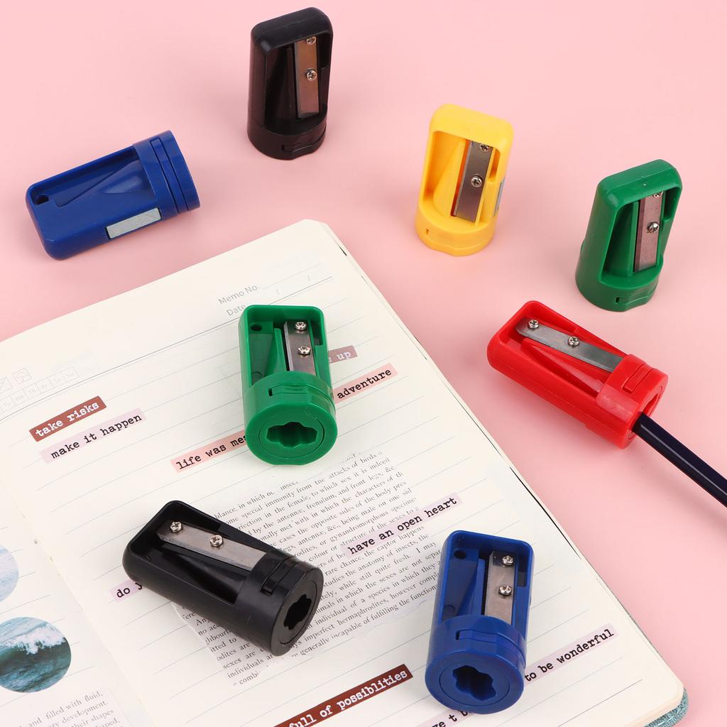 20 Pack Carpenter Pencil Sharpener Colourful Manual Portable Woodwork Pencil Cutterfor Woodworking Travel School Office, 5 Color