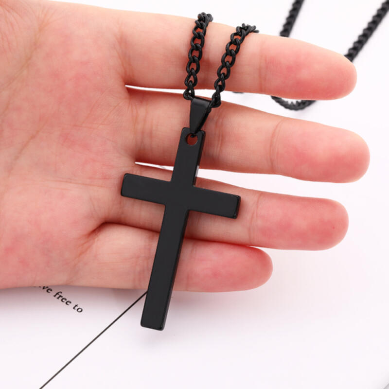 Cross Necklace Fashion Friendship Surgical Cross Necklace Black
