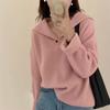 YYFS Women's Fashion Casual Fall Winter Solid Color Print Long Sleeve POLO Neck Sweaters
