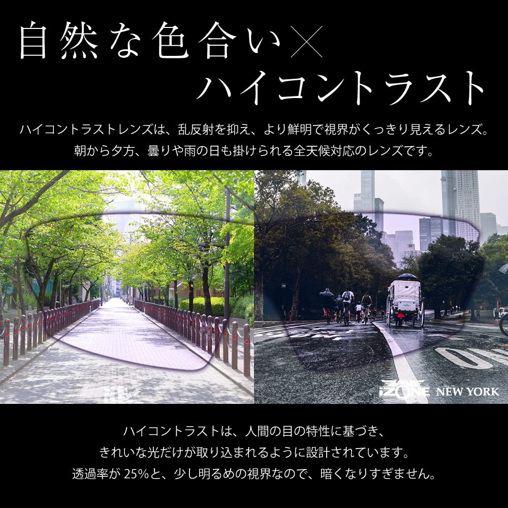 iZONE Polarized Sunglasses Ultra Light UV Protection Driving Fishing Golf [iZONE] Men's ID-P243-HC15 (HC-Clear Gray)