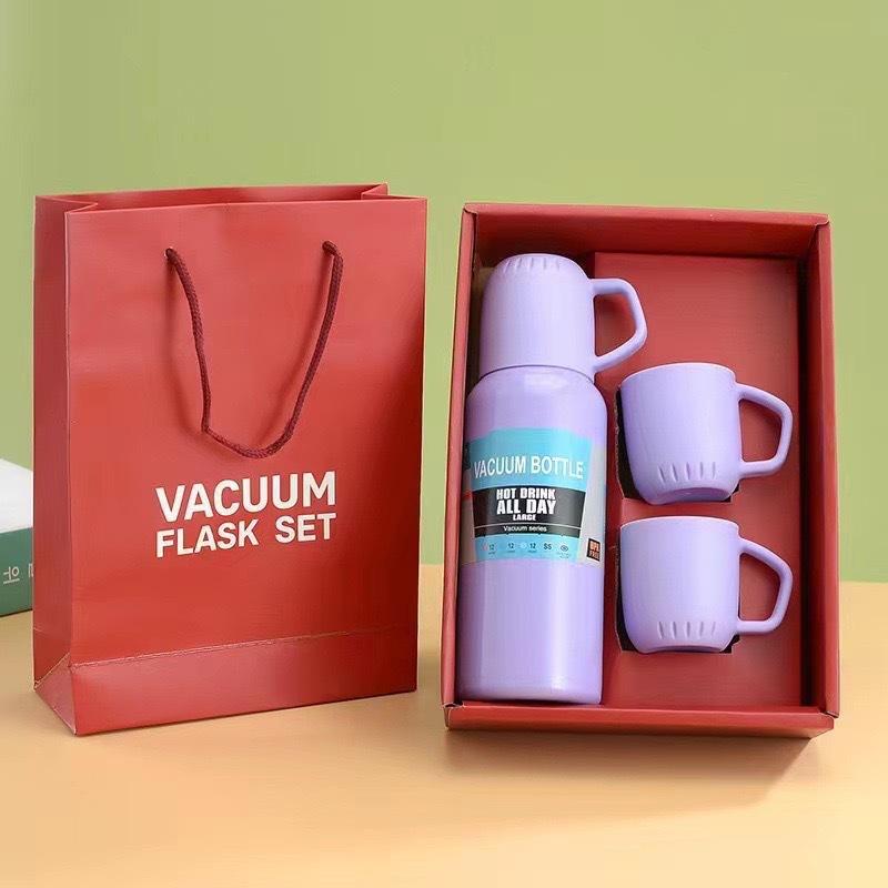 Vacuum Thermos Cup Business Cup Three-lid Gift Straight Cup Portable Gift Set Gift Box
