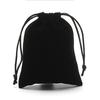 25PCS Jewelry Storage Bags Velvet Drawstring Pouch for Wedding Party Gift 7x9cm Black