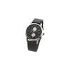 Salvatore Marra Unisex Analog Quartz Watch Slim Design Chronograph Leather Strap Silver Black