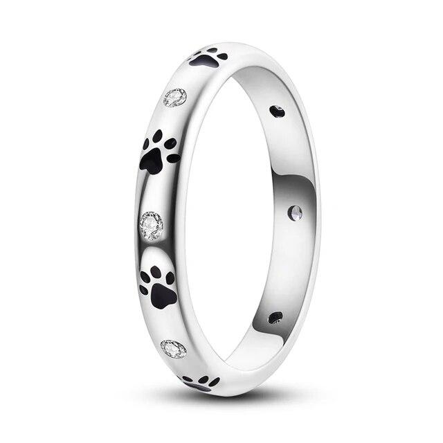 Anelli femminili carini di lusso Coccinella animale Coccinella Anello color argento Anelli per dito per donne Adolescenti Design di gioielli Gioielli per regalo