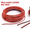 22AWG Electrical Wire 2 Pin Extension Cable Tinned Copper Cord 300V for Car Truck Motorcycle LED Light Strip Power Supply 5M/20M