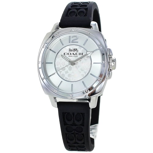 

Coach Women s BOYFRIEND Watch with Silicone Strap, Black, 14503877