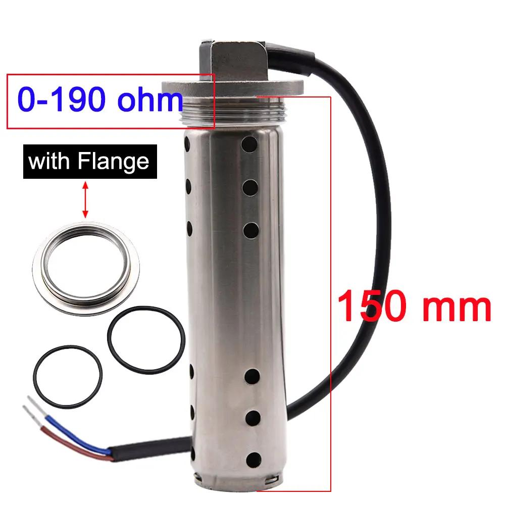 Sewage Level Gauge Sensor with Flange Water Meter Flange Magnetic Flow Sensor for Sewage Liquid Water Level Indicator 0-190 Ohm