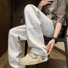 Summer New Thin Tooling Jeans Hong Kong Style Men's Loose Straight Casual Pants Sports Long Pants