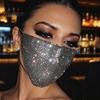 Strass-Augenmaske Funkelnde Gesichtsmaske, Glitzer-Kristall Maskenball Bling Halb Wunderschön Karnevalsbekleidung Abdeckungen für Damen Halloween Kostümparty