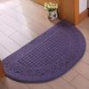 Semi-Circular Non-Slip Water-Absorbing Doormat - Wear-Resistant Floor Mat for Bedroom or Entrance Hall.