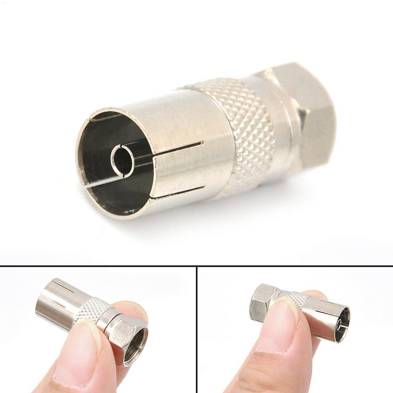 Cable Connectors for TV  Copper Twist On F Type Cable Connector Plugs High Quality Connector for TV Satellite Antenna Coax Cable