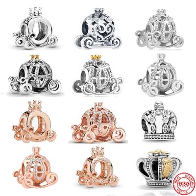 2023 neue 925 Silber Kürbis Warenkorb Königin CrownTrinket Zubehör Fit Original Armband Charms Perlen Für Frauen DIY Schmuck