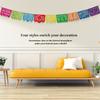 Party Banners Indoor Outdoor Party String Flags Home Plastic Streamers Hanging Ornament