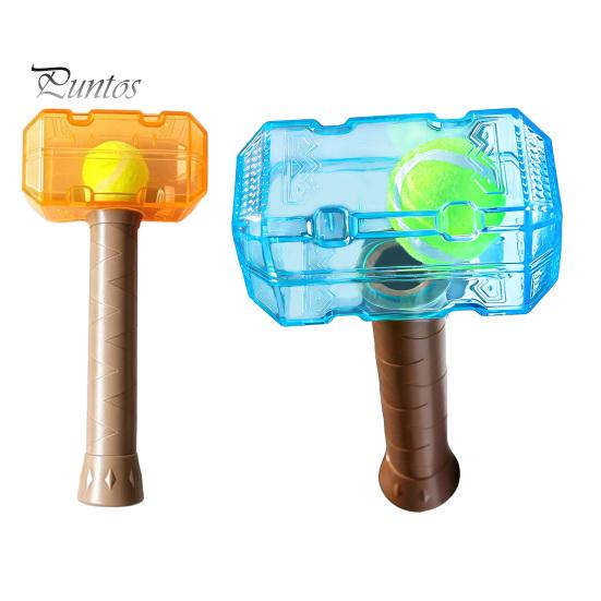 Active Play Dog Accessories 2Pcs Squeaky Hammer Toys with Tennis Ball Inside, Interactive Fetch Toys, Durable Rubber Chew Toy for Medium Large
